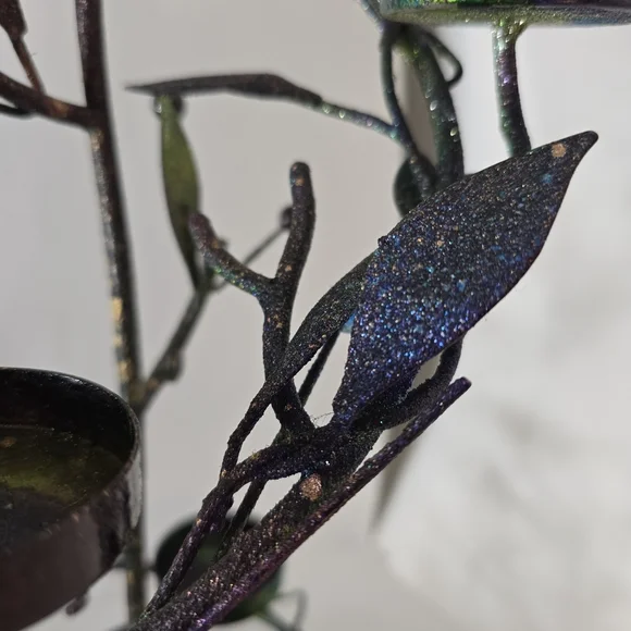 HANDCRAFTED Upcycled Metal Tea Light Candle Holder HANDPAINTED Table Art Decor - Picture 11 of 17